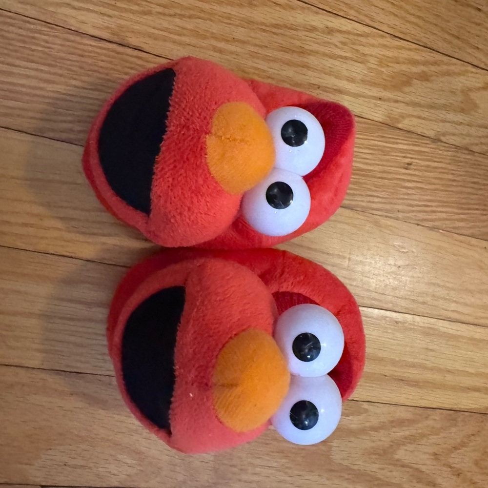 Red Elmo Plush Slippers